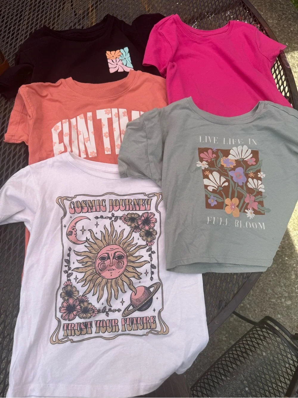 Mix of Girl’s Tank Tops - White, Black & Orange size 8
